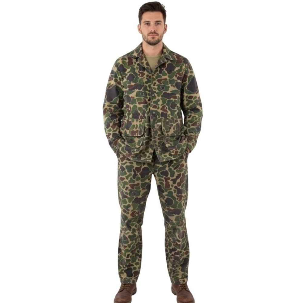 Canvasback Military Camo Suit Mens L Workwesr 1960s Gorpcore USA Duck Hunting
